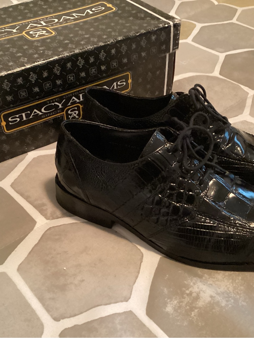 Stacy Adams Black Patent Leather Dress Oxfords